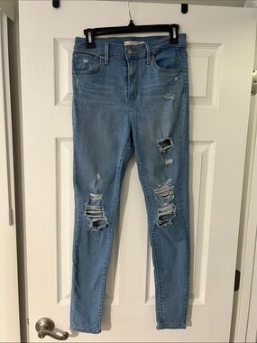 Levi’s 720 High-Rise Super-Skinny Stretchy Distressed Women’s Jeans